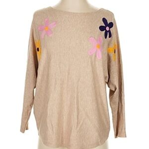 Aaeda Flower Pullover Sweater - Size small